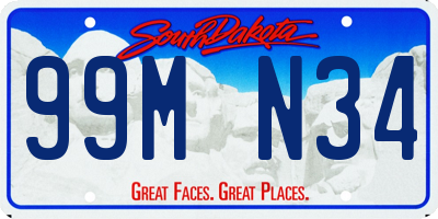SD license plate 99MN34