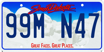 SD license plate 99MN47