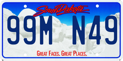 SD license plate 99MN49