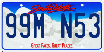 SD license plate 99MN53