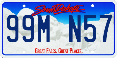SD license plate 99MN57