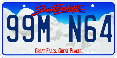 SD license plate 99MN64