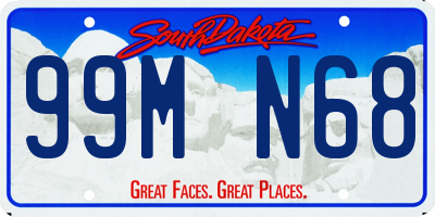 SD license plate 99MN68