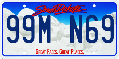 SD license plate 99MN69