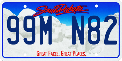 SD license plate 99MN82