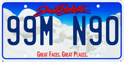 SD license plate 99MN90