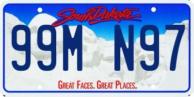 SD license plate 99MN97