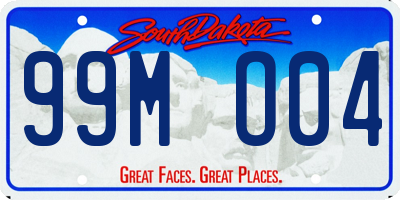 SD license plate 99MO04