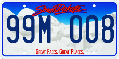 SD license plate 99MO08