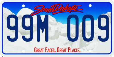 SD license plate 99MO09