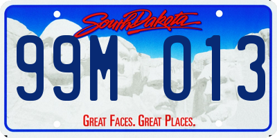 SD license plate 99MO13