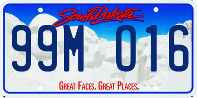 SD license plate 99MO16