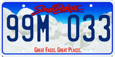 SD license plate 99MO33