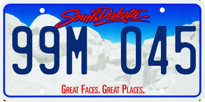 SD license plate 99MO45