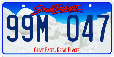SD license plate 99MO47