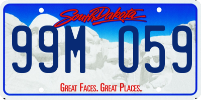 SD license plate 99MO59