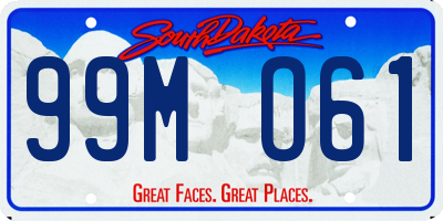 SD license plate 99MO61