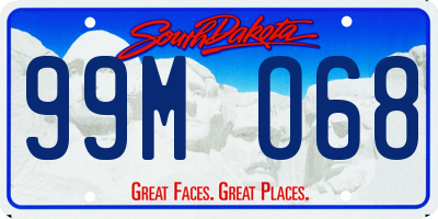SD license plate 99MO68