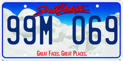 SD license plate 99MO69
