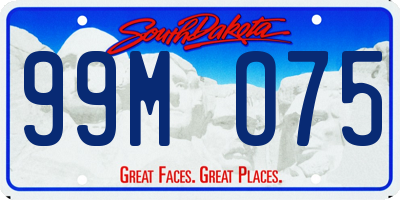 SD license plate 99MO75