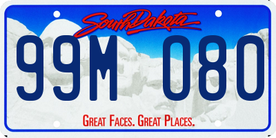SD license plate 99MO80