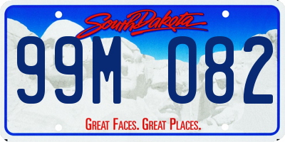 SD license plate 99MO82