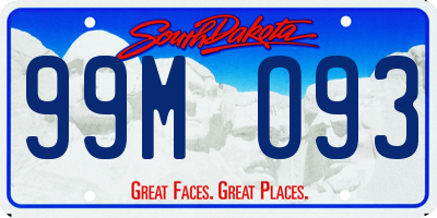 SD license plate 99MO93