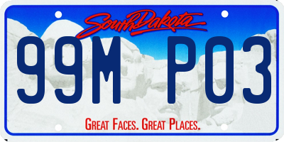 SD license plate 99MP03