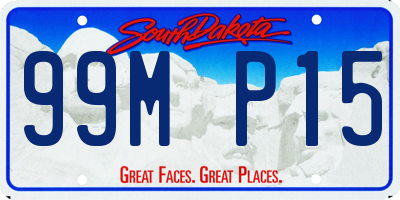 SD license plate 99MP15