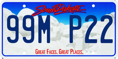 SD license plate 99MP22