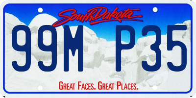 SD license plate 99MP35