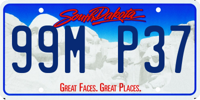SD license plate 99MP37