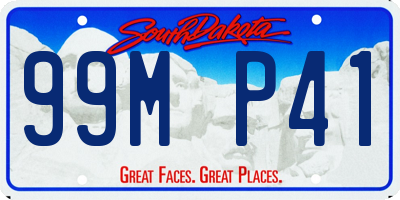 SD license plate 99MP41