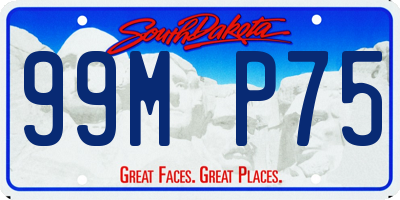 SD license plate 99MP75