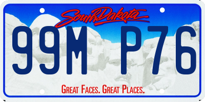 SD license plate 99MP76