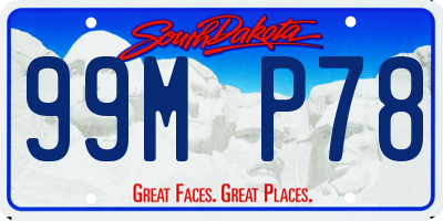 SD license plate 99MP78