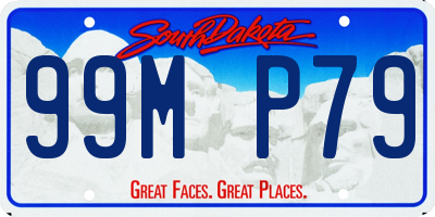 SD license plate 99MP79