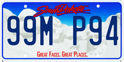 SD license plate 99MP94