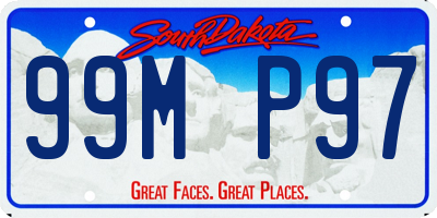 SD license plate 99MP97