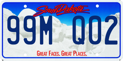 SD license plate 99MQ02
