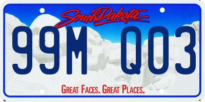 SD license plate 99MQ03