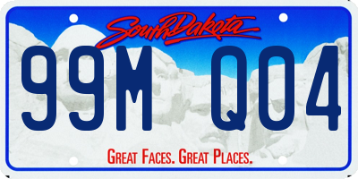 SD license plate 99MQ04