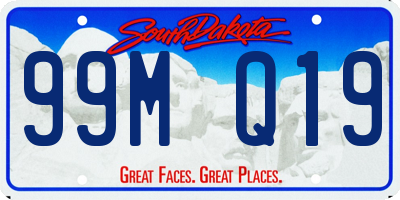 SD license plate 99MQ19