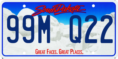 SD license plate 99MQ22