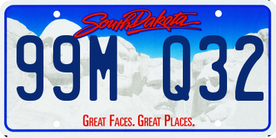 SD license plate 99MQ32