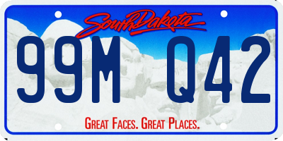 SD license plate 99MQ42