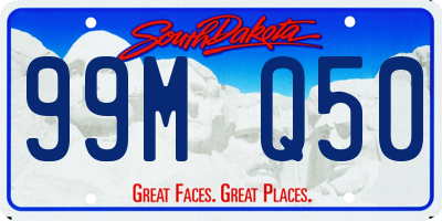 SD license plate 99MQ50