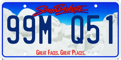 SD license plate 99MQ51