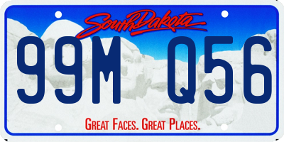SD license plate 99MQ56