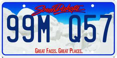 SD license plate 99MQ57